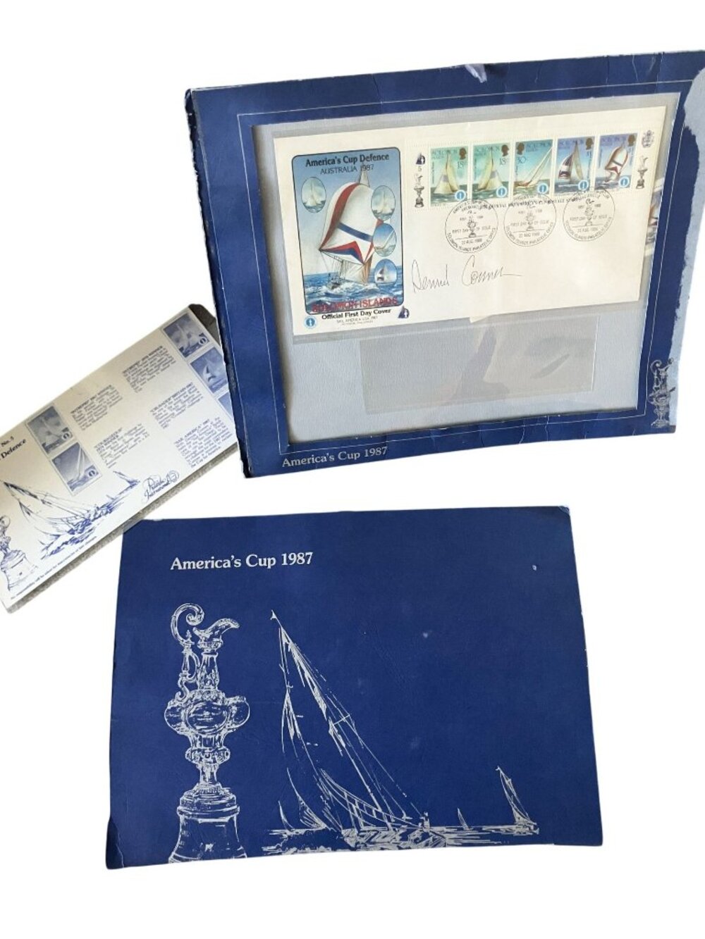 Americas Cup 1987 Official First Day Cover Set With Stamps & Signed Cover
